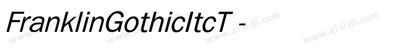 FranklinGothicItcT 字体转换